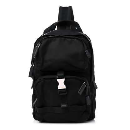 Prada Tessuto Nylon Montagna Sling Backpack Black 1 of 8