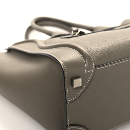 Celine Drummed Calfskin Micro Luggage Souris 9 of 14