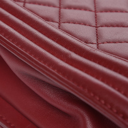 Chanel Lambskin Quilted New Medium Boy Flap Red 14 of 15