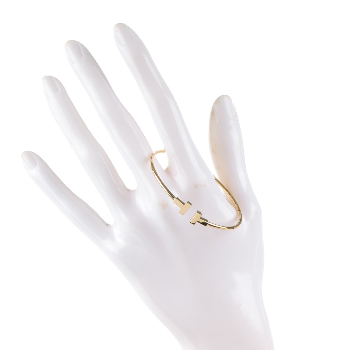 18K Yellow Gold Narrow T Wire Bracelet