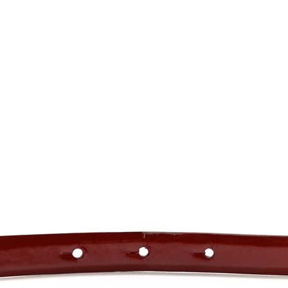 Chanel Patent Calfskin CC Logo Skinny Belt 90 36 Red 6 of 9