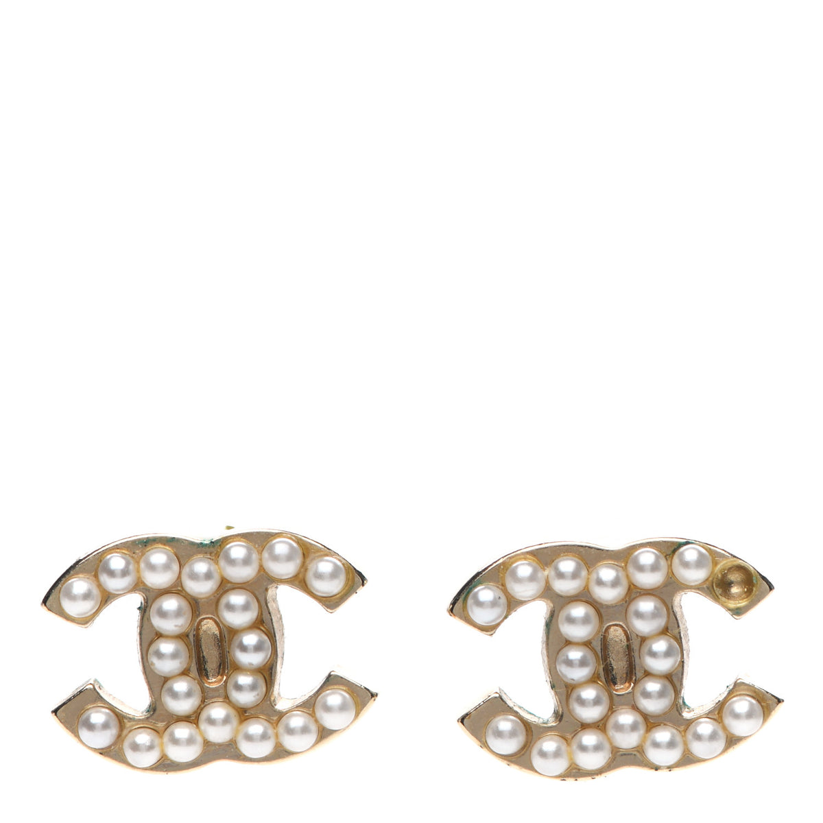 Pearl CC Earrings Gold