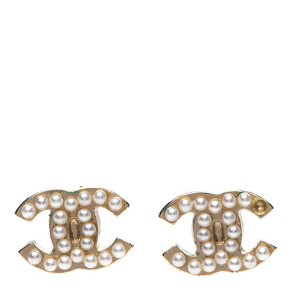 Chanel Pearl CC Earrings Gold 1 of 4
