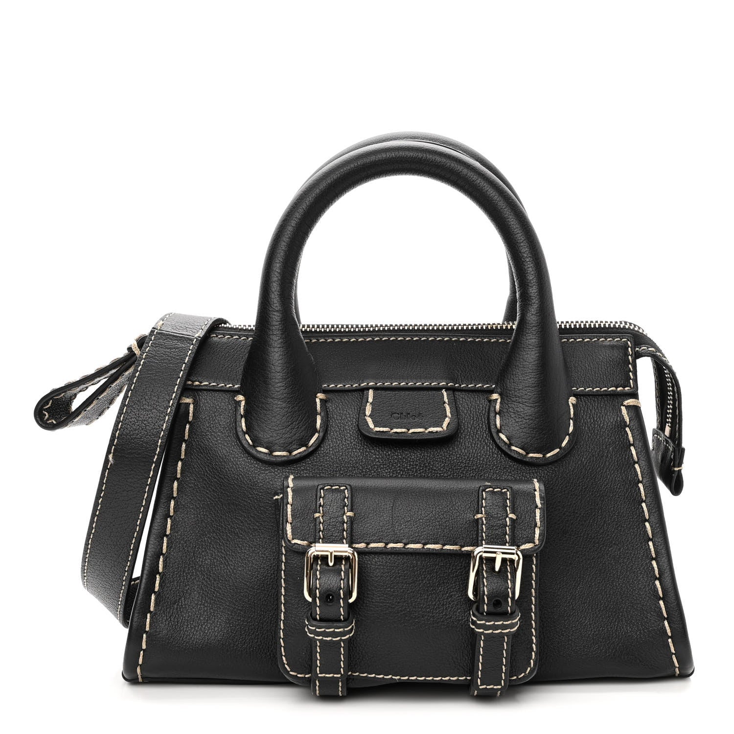 Chloe Buffalo Mini Edith Sepia Black 1 of 9