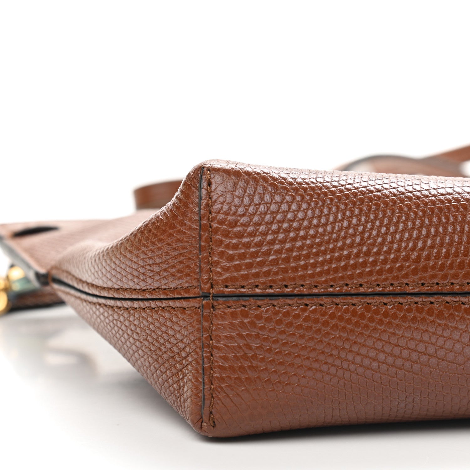 Burberry Lizard Embossed Deerskin Small Society Clutch Tan 7 of 8