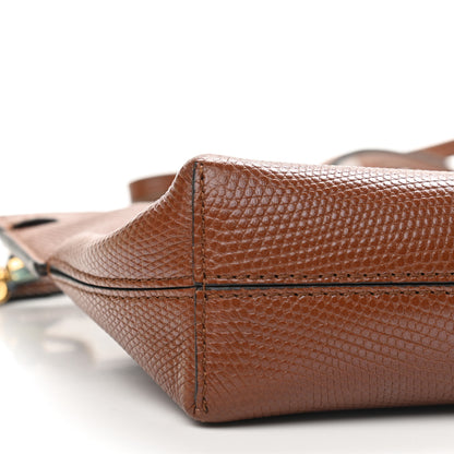 Burberry Lizard Embossed Deerskin Small Society Clutch Tan 7 of 8