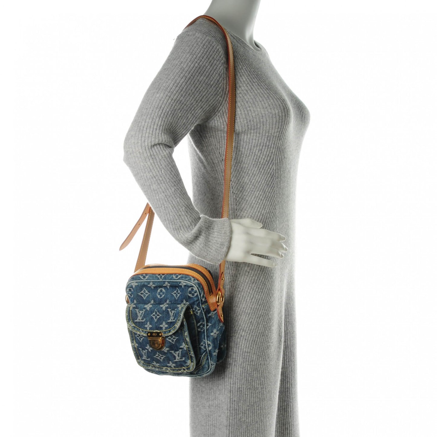 Denim Camera Bag Blue