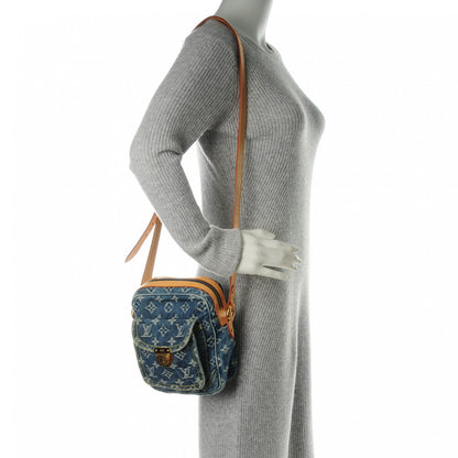 Louis Vuitton Denim Camera Bag Blue 2 of 7