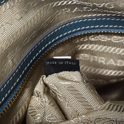 Prada Vitello Daino Hobo Marine 7 of 12