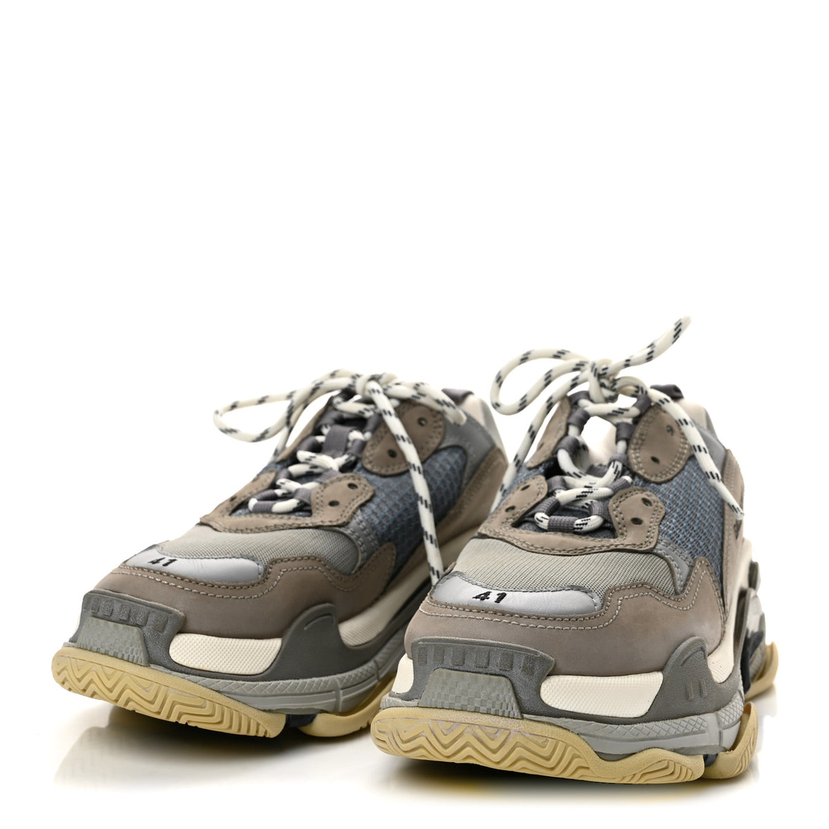 Balenciaga Fabric Mesh Mens Triple S Sneakers 8 Grey Multicolor 4 of 9
