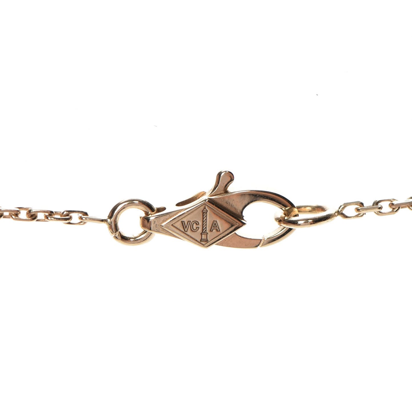 18K Yellow Gold Mother of Pearl Sweet Alhambra Pendant Necklace