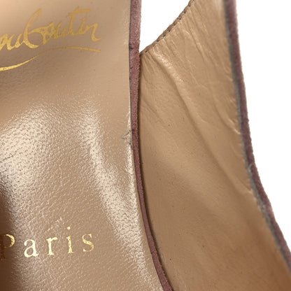 Christian Louboutin Veau Velours Marlenarock 100 Pumps 38 Ronsard 10 of 11