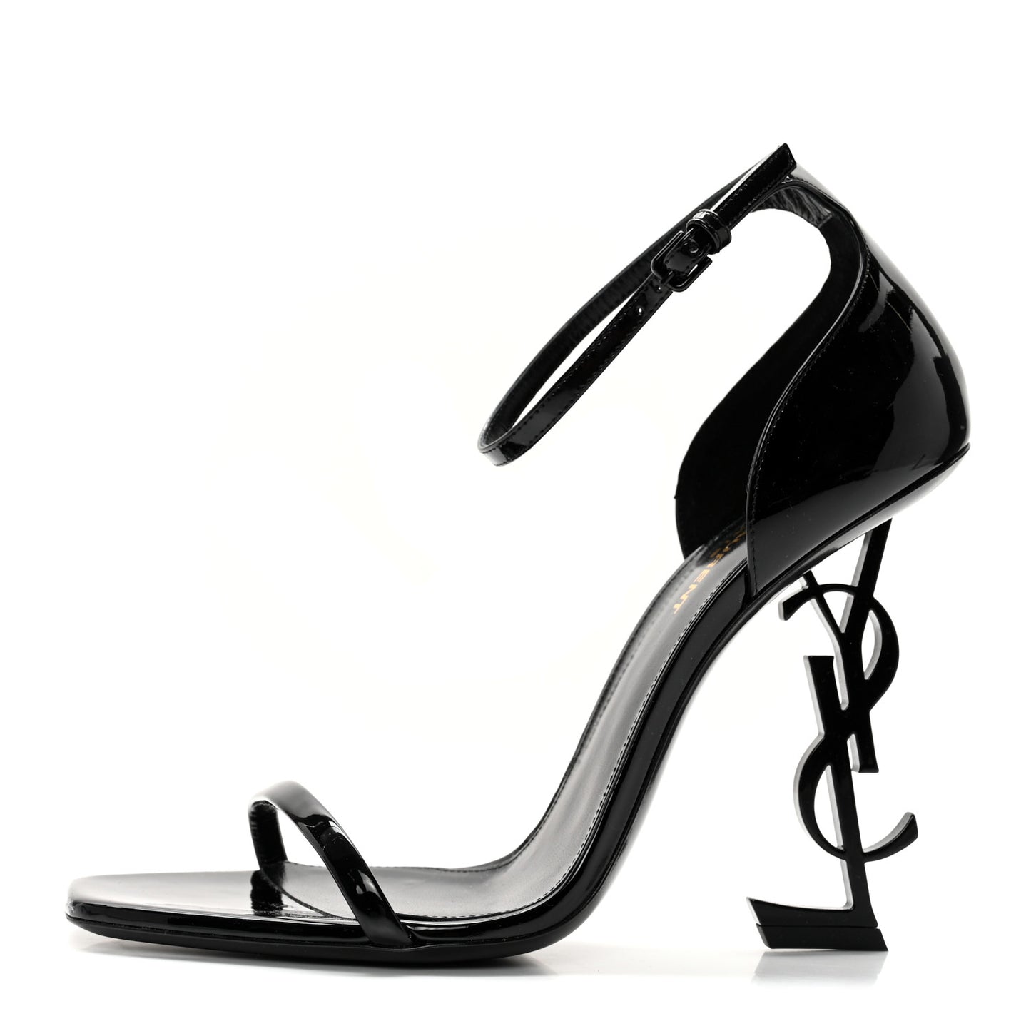 Patent Calfskin Opyum 110 Sandals 40.5 Black