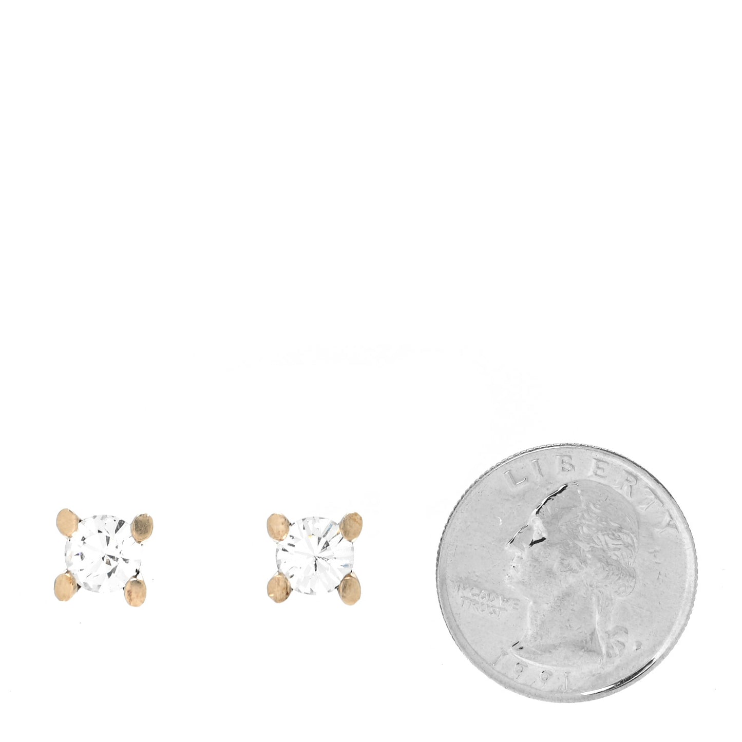 Crystal Stud Earrings Silver