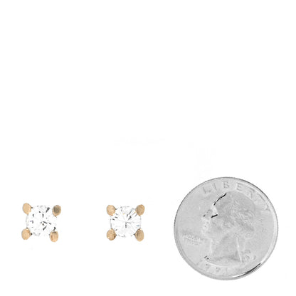 Louis Vuitton Crystal Stud Earrings Silver 2 of 4
