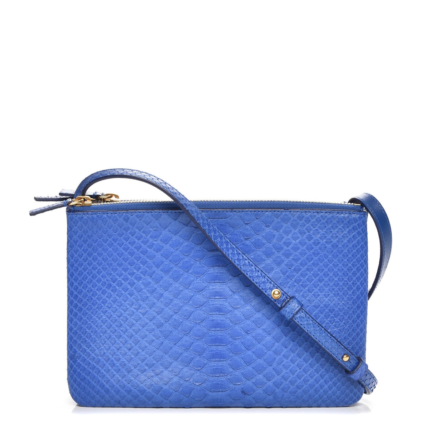 Python Small Trio Crossbody Bag Royal Blue