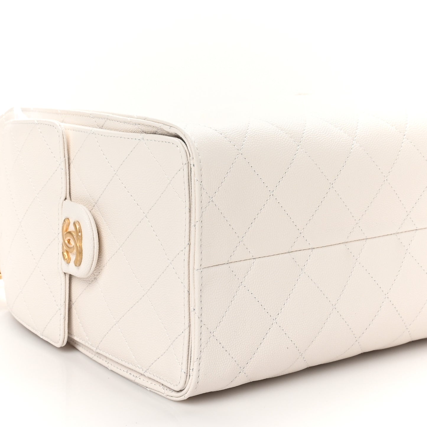 Caviar Quilted Small Chanel 25 Handbag White
