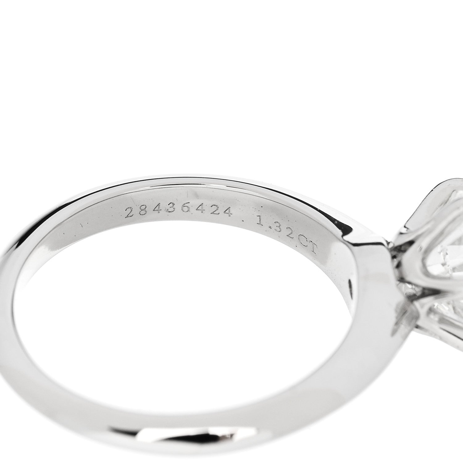 Tiffany Platinum Diamond 1.32ct Solitaire Engagement Ring 47 4 6 of 7