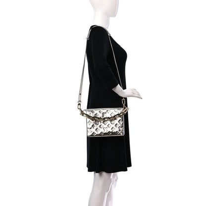 Louis Vuitton Satin Sequin Embroidered Monogram Coussin BB Silver 2 of 10