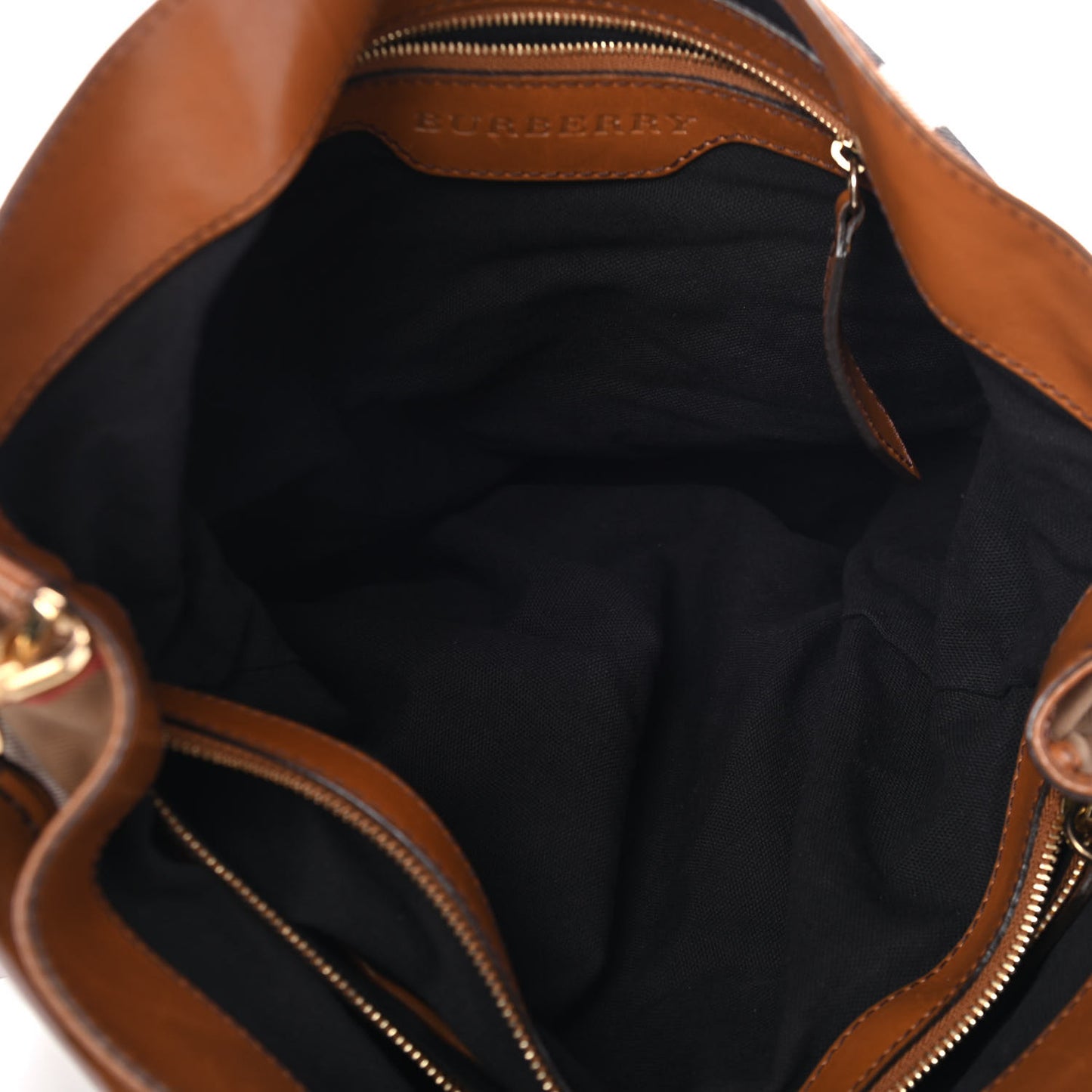 House Check Bridle Calfskin Medium Gosford Hobo Tan