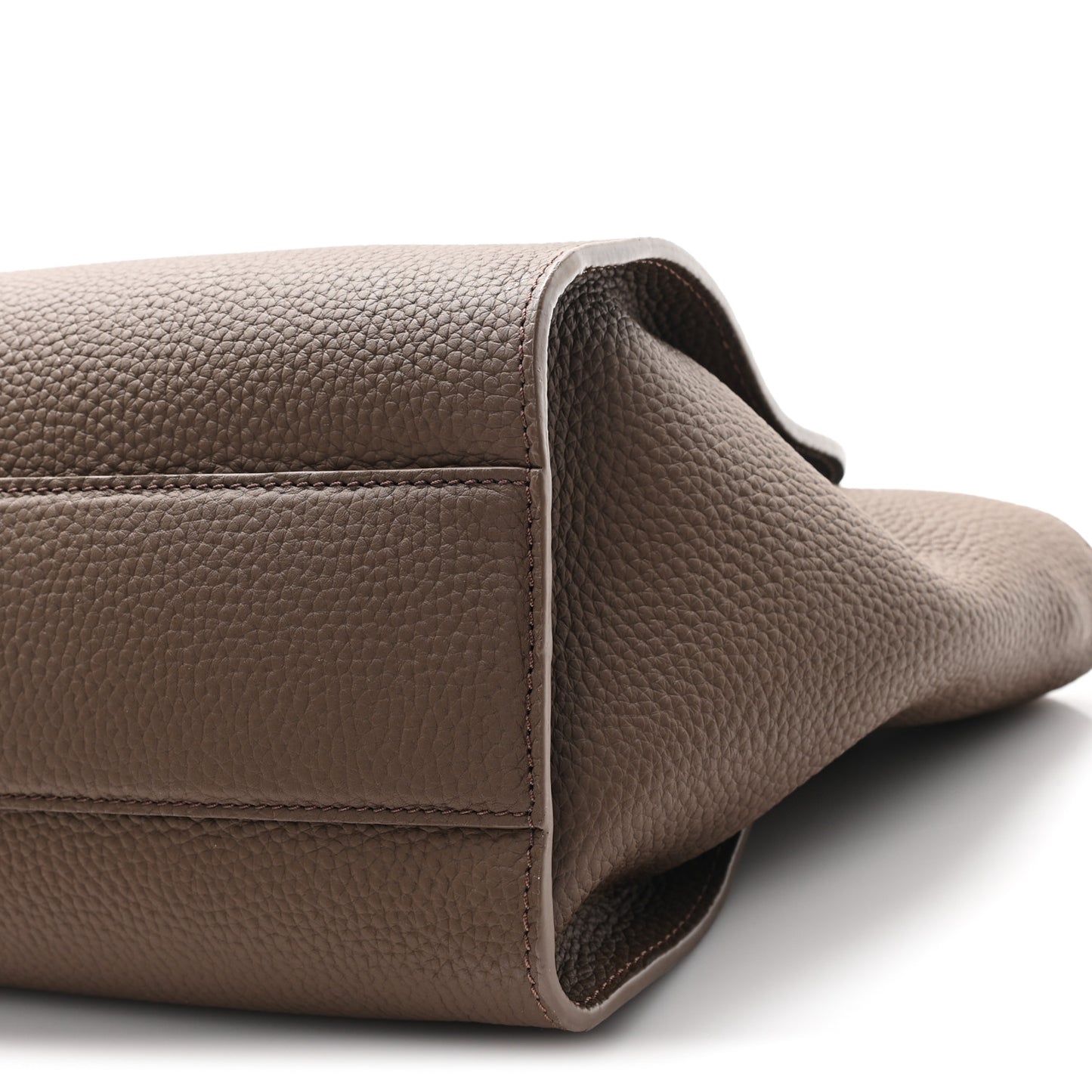 Grained Calfskin Marlo 12 Tote Bag Dark Olive