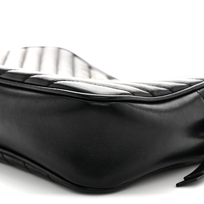 Saint Laurent Calfskin Matelasse Monogram Lou Camera Bag Black 9 of 11