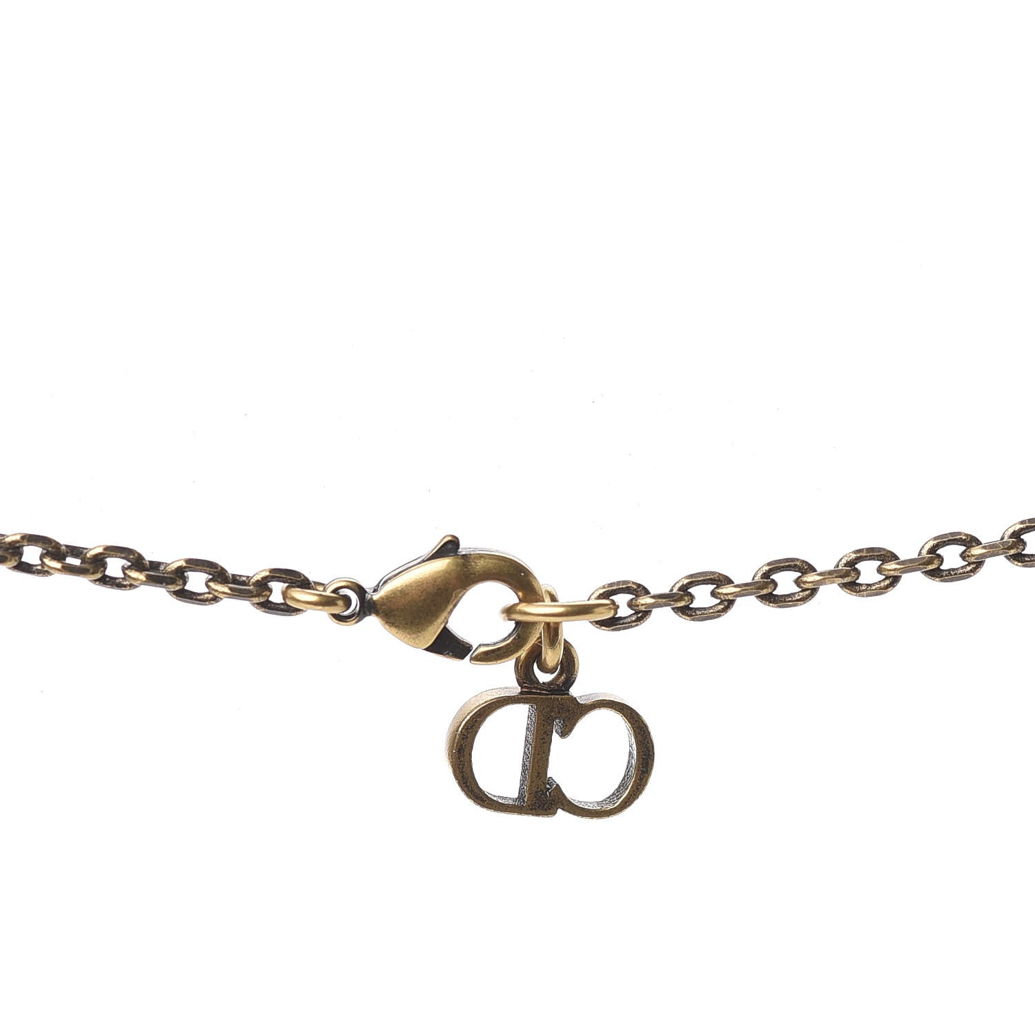 Christian Dior Metal J'Adior Long Necklace Aged Gold 2 of 4