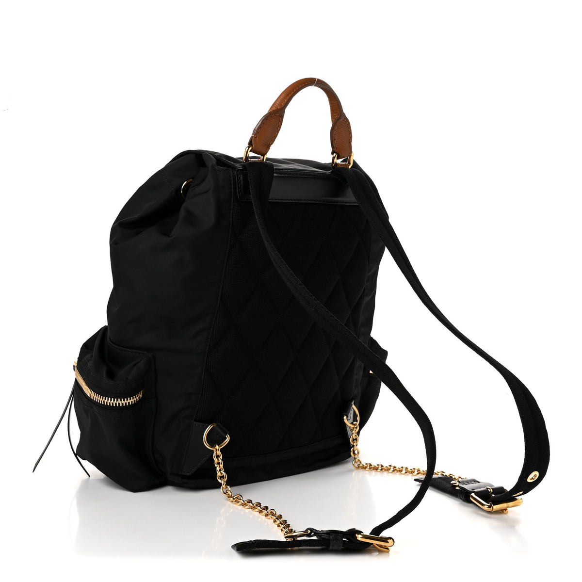 Nylon Medium Rucksack Backpack Black
