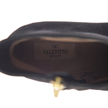 Valentino Garavani Suede Killer Stud Ankle Boots 39 Black 7 of 8