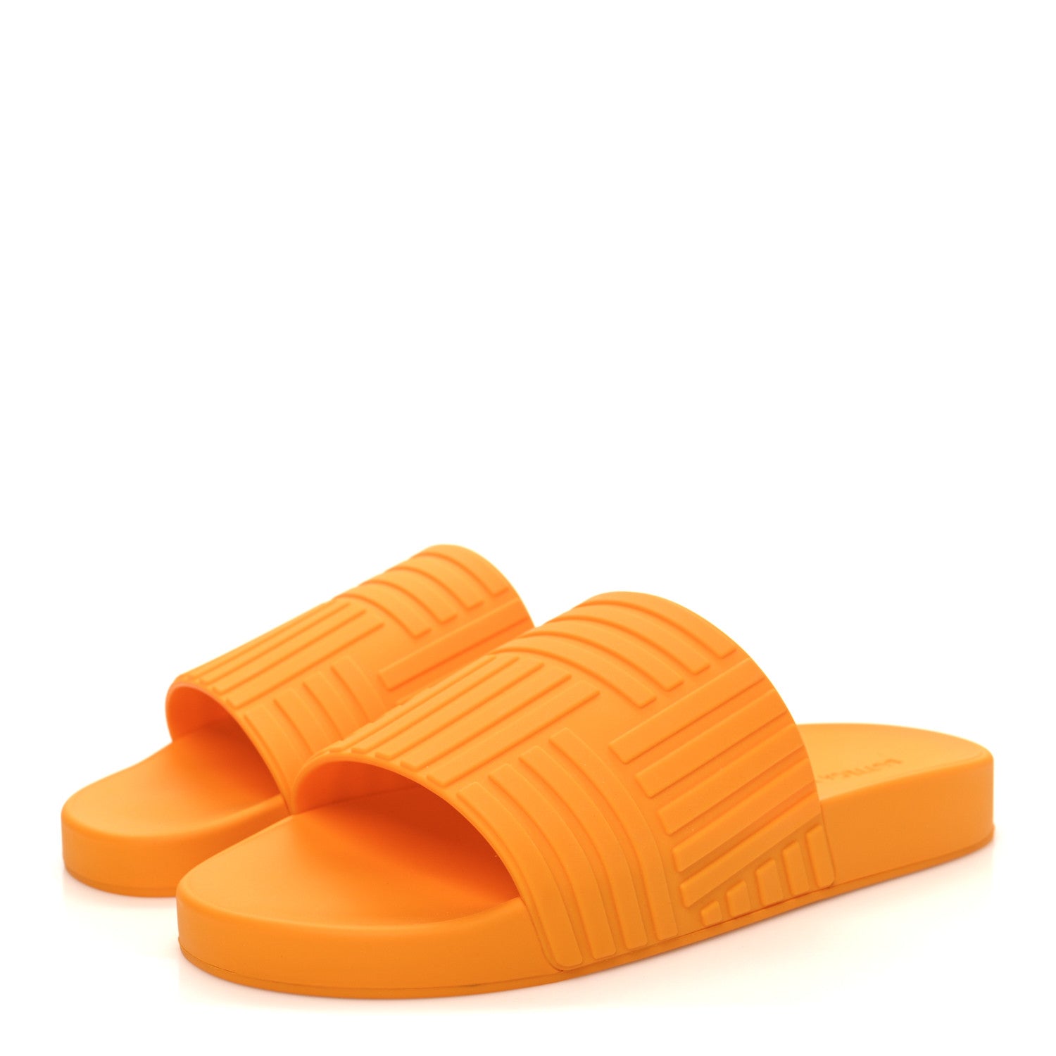 Bottega Veneta Rubber Carpet Slider Sandals 40 Tangerine 4 of 9