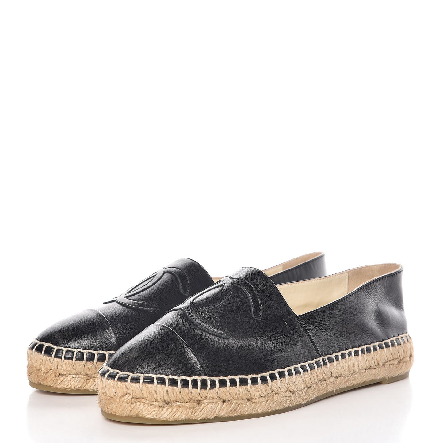 Lambskin CC Espadrilles 36 Black