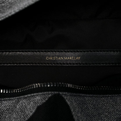 Celine x Christian Marclay Nylon Phonoguitar Print Medium Backpack White Black 9 of 13