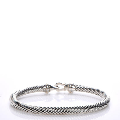 David Yurman Sterling Silver 18K Yellow Gold 5mm Cable Classic Buckle Bracelet 3 of 5