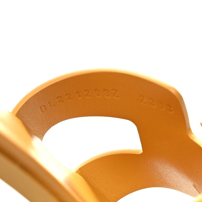 Hermes Suede Goatskin Oran Sandals 40 Jaune Sable 6 of 9