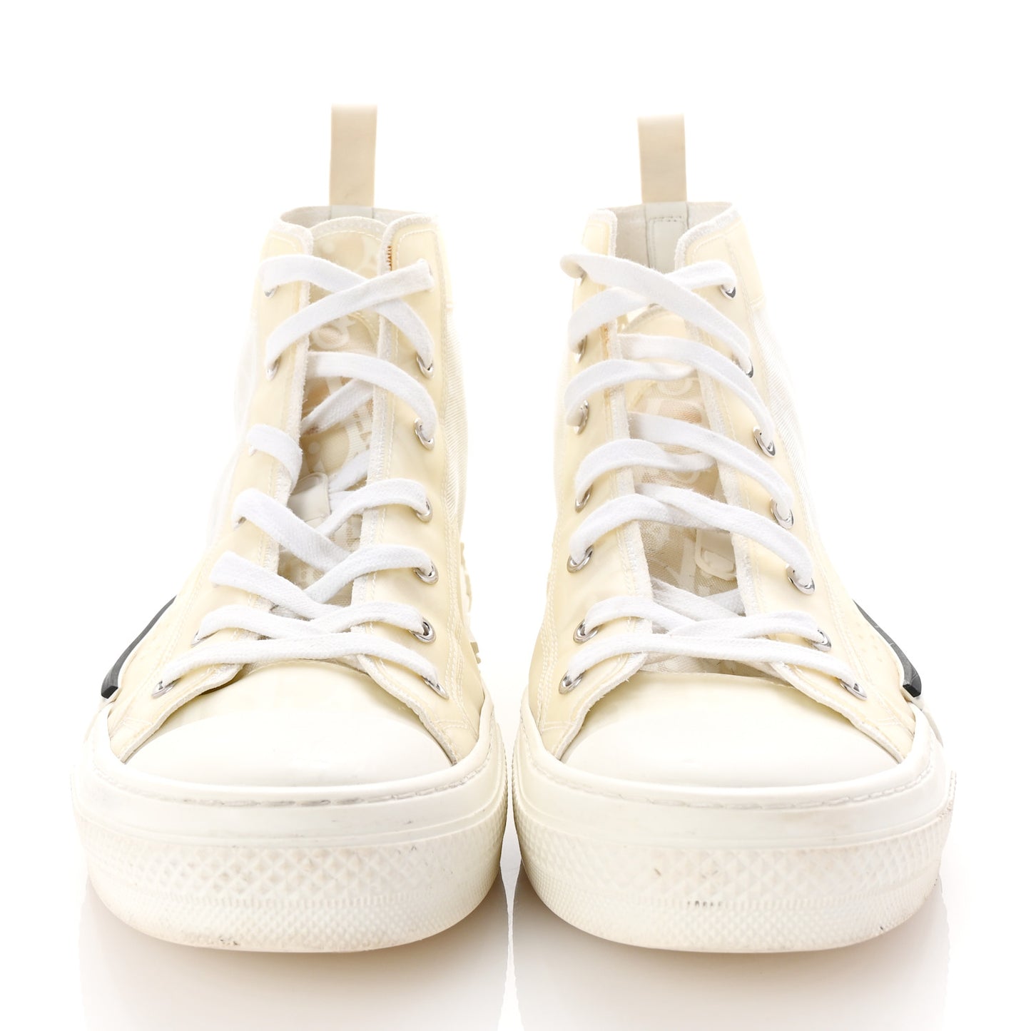 Technical Canvas Oblique Mens B23 High Top Sneakers 43 White