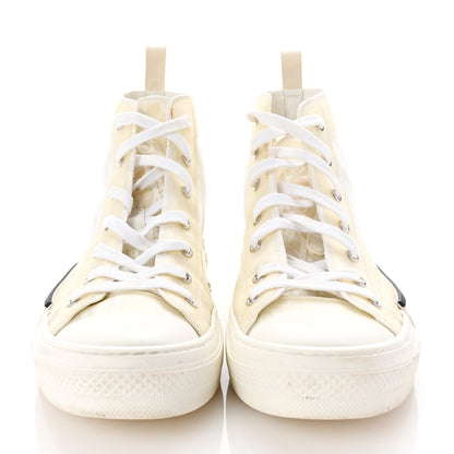 Christian Dior Technical Canvas Oblique Mens B23 High Top Sneakers 43 White 3 of 9