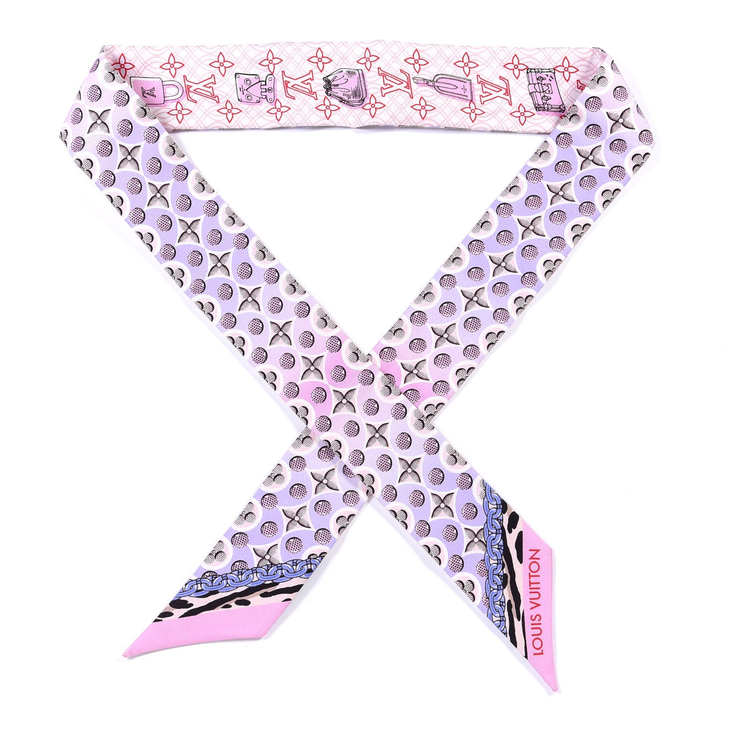 Louis Vuitton Silk Monogram Bubblegram BB Bandeau Blush 1 of 3