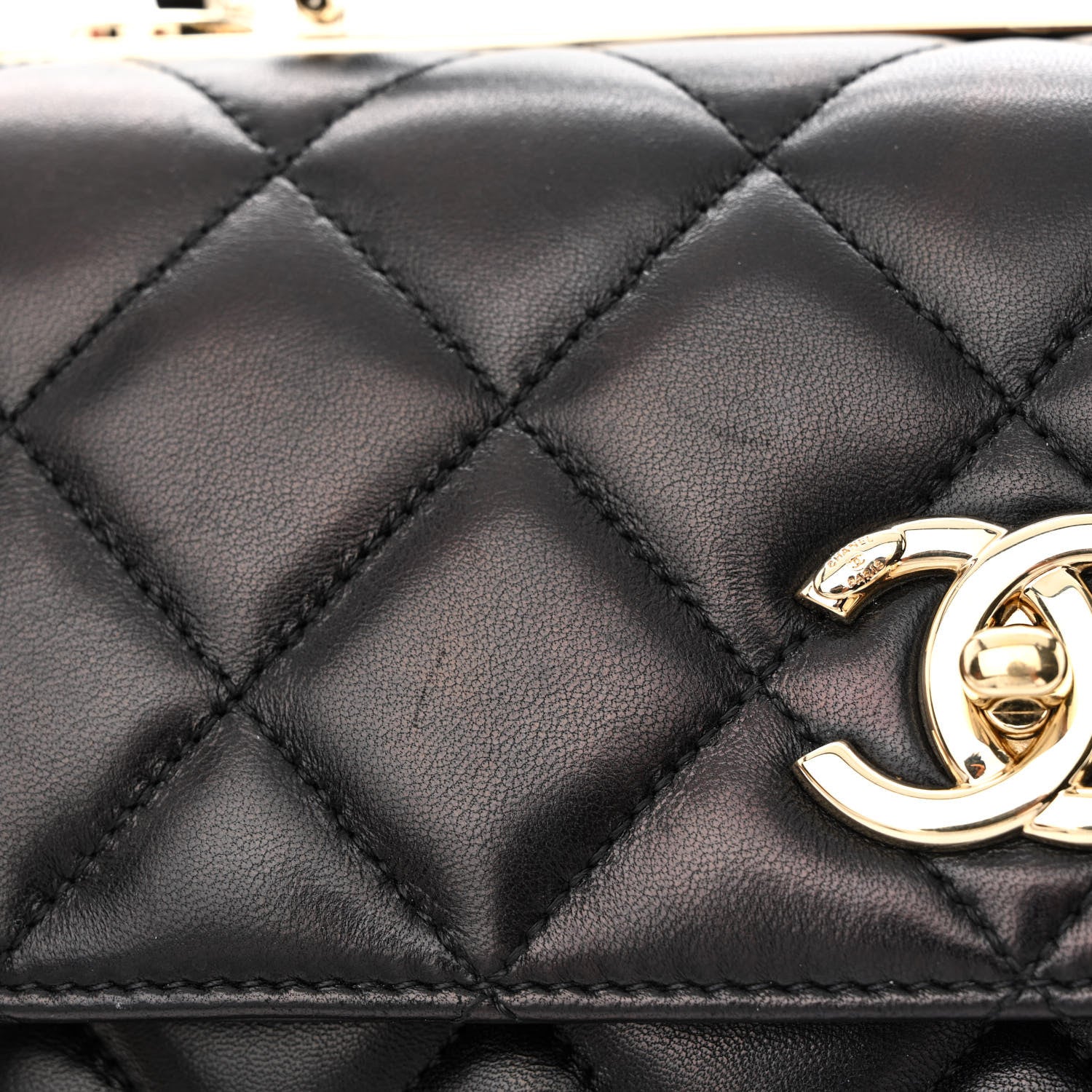 Chanel Lambskin Quilted Small Trendy CC Dual Handle Flap Bag Black 12 of 13