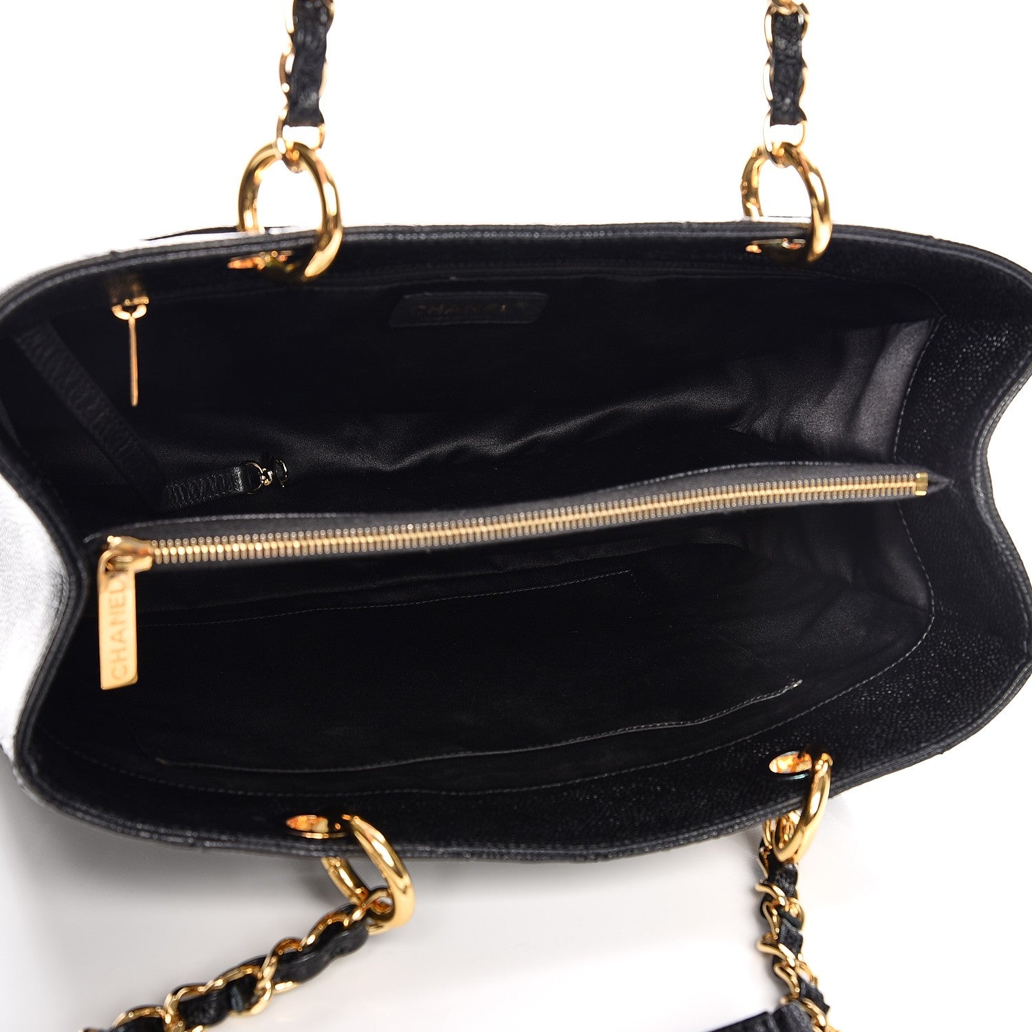 Chanel Caviar Quilted Grand Shopping Tote GST Black 5 of 12