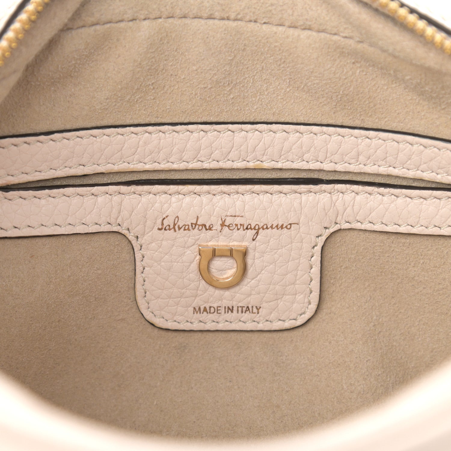 Salvatore Ferragamo Calfskin City Goncho Crossbody Camera Bag Ivory 6 of 16
