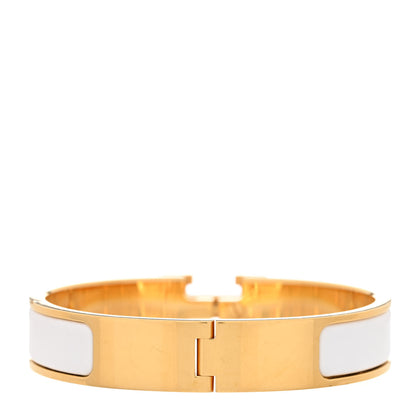 Hermes Enamel Narrow Clic Clac H Bracelet PM White 3 of 6