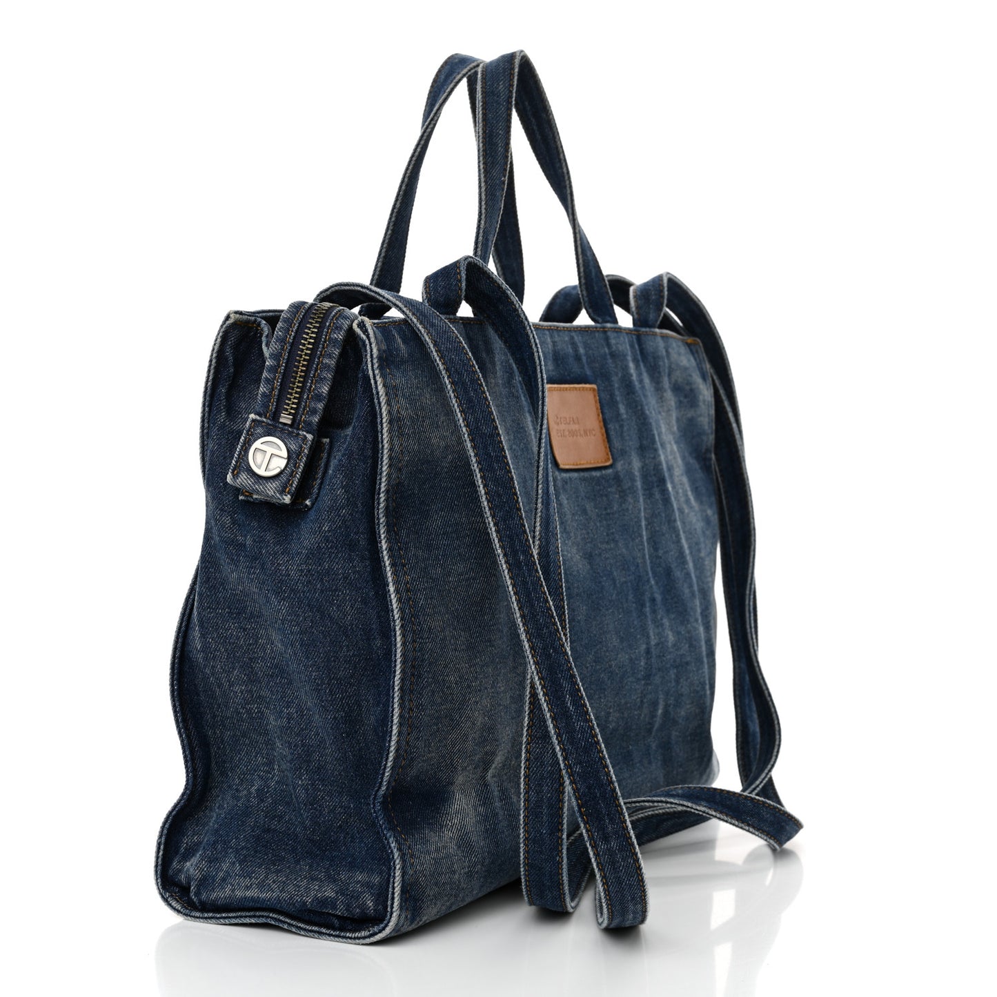 Denim Medium Shopping Bag Blue