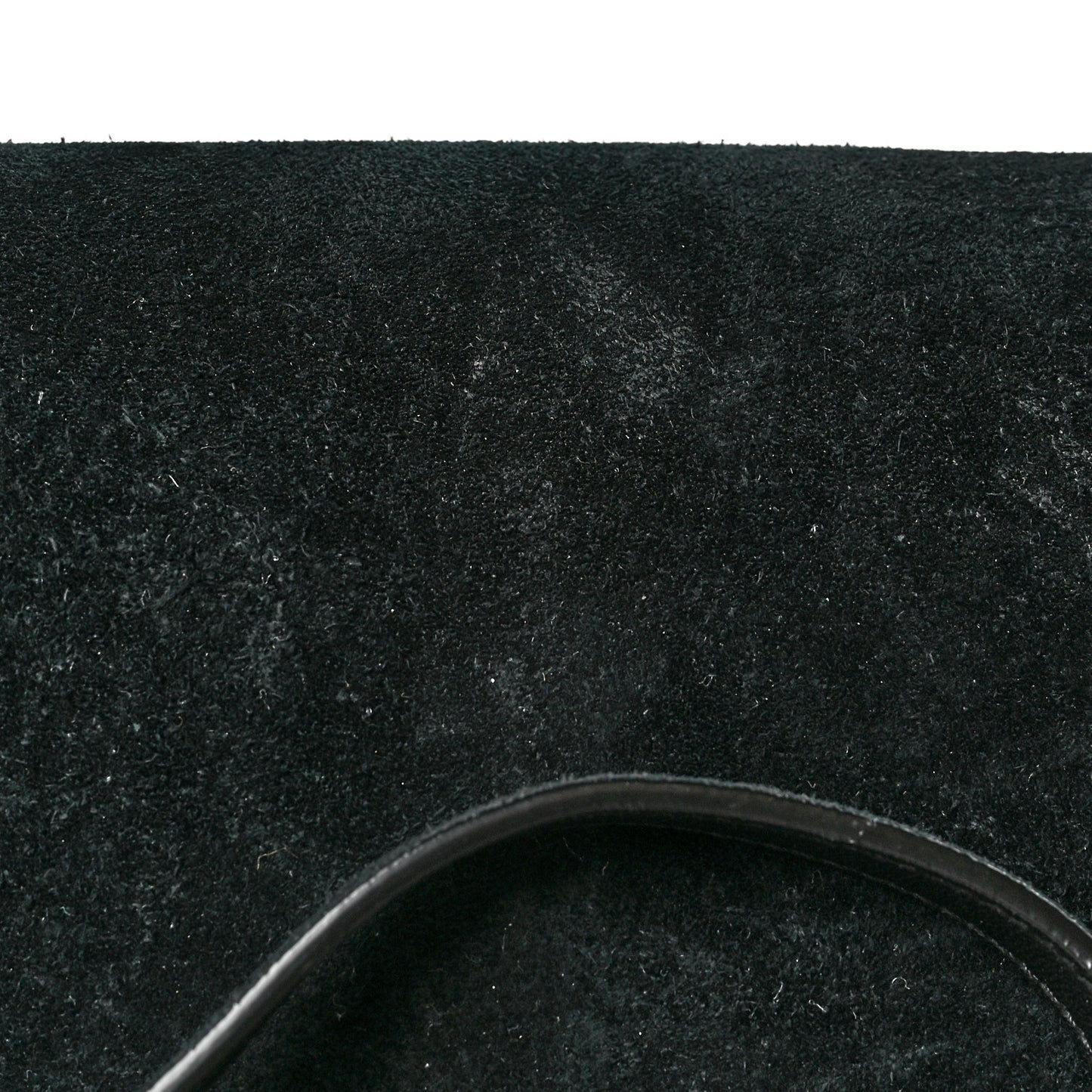 Suede Monogram Tassel Kate 99 Baguette Bag Black