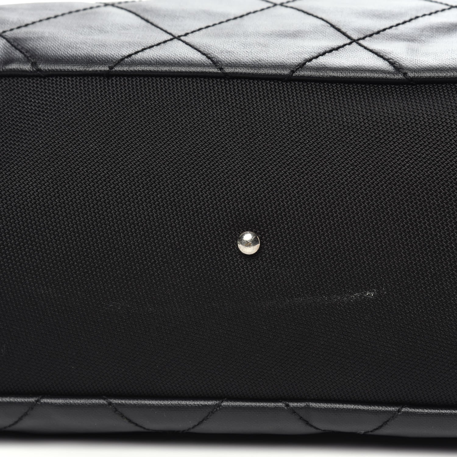 Chanel Coated Canvas Stitched XL Paris Biarritz Tote Black 9 of 13
