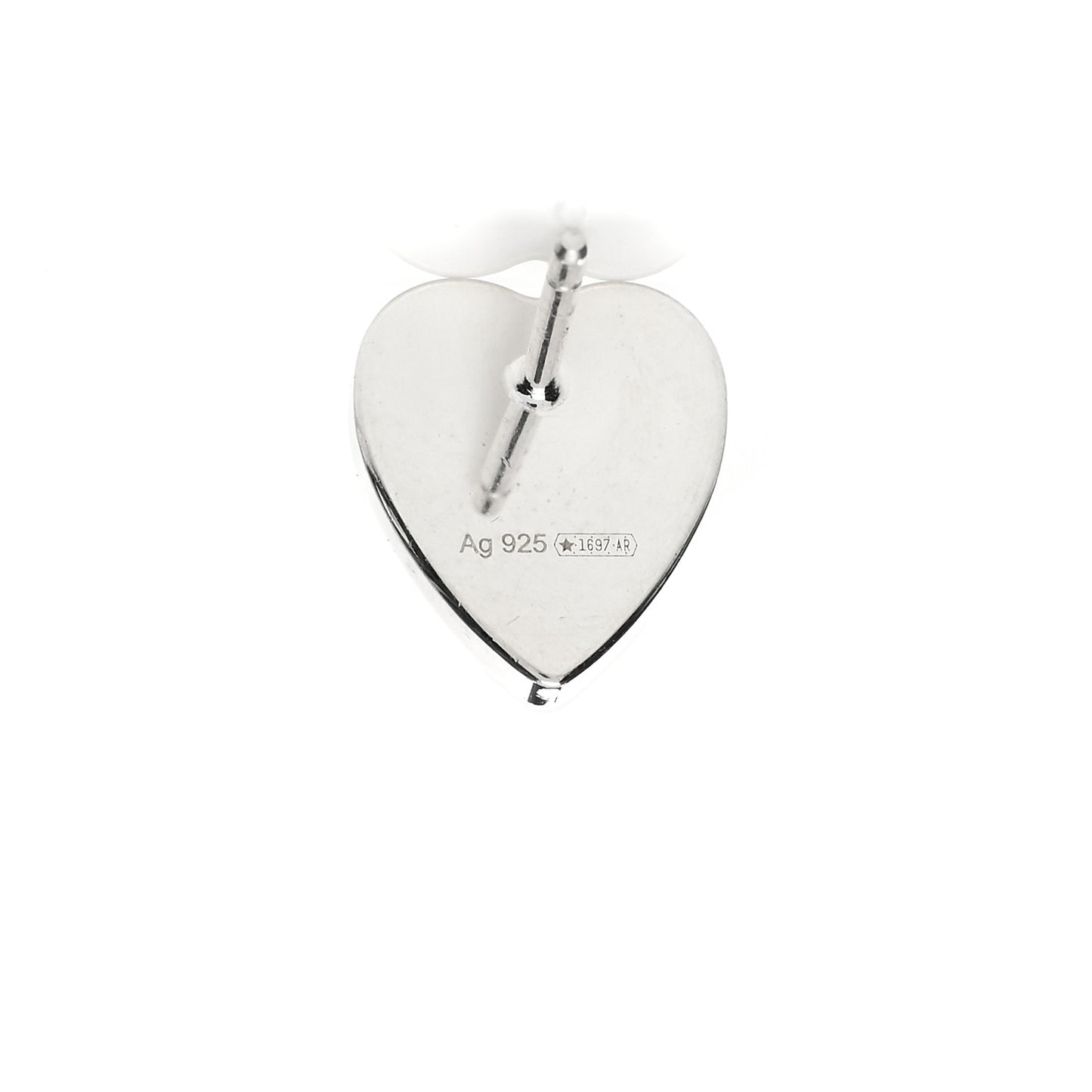 Sterling Silver Trademark Heart Stud Earrings