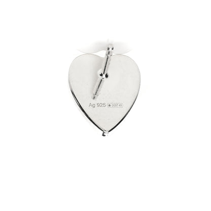 Gucci Sterling Silver Trademark Heart Stud Earrings 4 of 4
