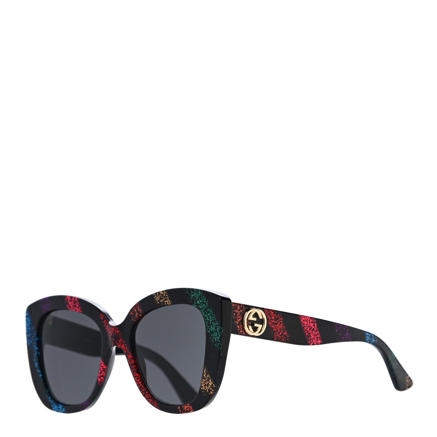 Gucci Acetate Glitter Sunglasses GG0327S Black 1 of 7