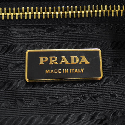 Prada Suede Box Shoulder Bag Black 8 of 8
