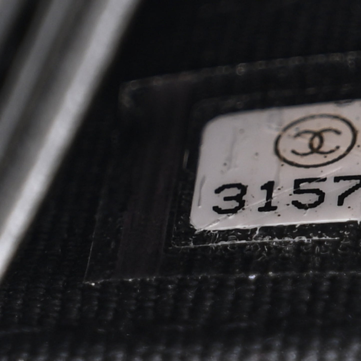 Lambskin Quilted Camellia Card Holder On Chain Black