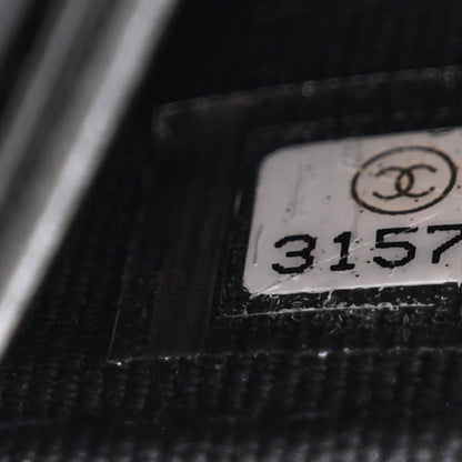 Chanel Lambskin Quilted Camellia Card Holder On Chain Black 8 of 12